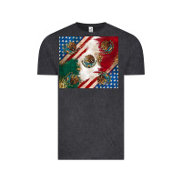 Vintage Black American with mexican flag Vintage Tee - RanaPortraitStore