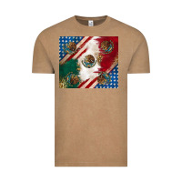 Vintage Coffee American with mexican flag Vintage Tee - RanaPortraitStore