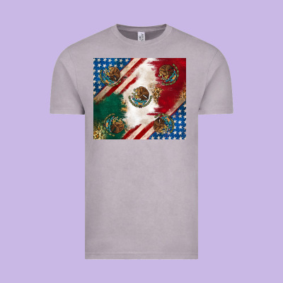 Vintage Tee American with mexican flag