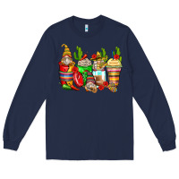 Navy mexican gnomes coffee cups Long Sleeve Tee - Zillion Design Studio