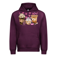 Mauve Wine cat coffee cups with paw bbs Urban Hoodie - BundleAndBundleShop