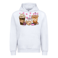 White cat coffee cups with paw bbs Urban Hoodie - BundleAndBundleShop