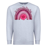 Heather Grey in october we wear pink rainbow Premium Sweatshirt - AdoDesignShop