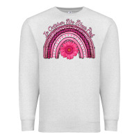 Oatmeal Heather in october we wear pink rainbow Premium Sweatshirt - AdoDesignShop