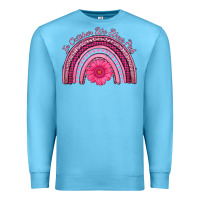 Ocean Blue in october we wear pink rainbow Premium Sweatshirt - AdoDesignShop