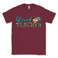 Burgundy blessed teacher Classic Tee - BundleAndBundleShop