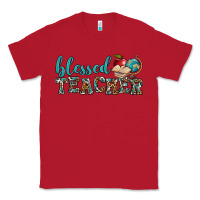 Red blessed teacher Classic Tee - BundleAndBundleShop