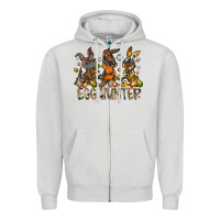 Dove Grey egg hunter Zipper Hoodie - RacoonDesign