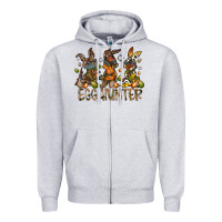Heather Grey egg hunter Zipper Hoodie - RacoonDesign