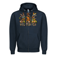 Navy egg hunter Zipper Hoodie - RacoonDesign