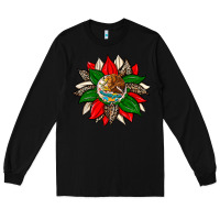 Black mexican flag sunflower Long Sleeve Tee - Zillion Design Studio