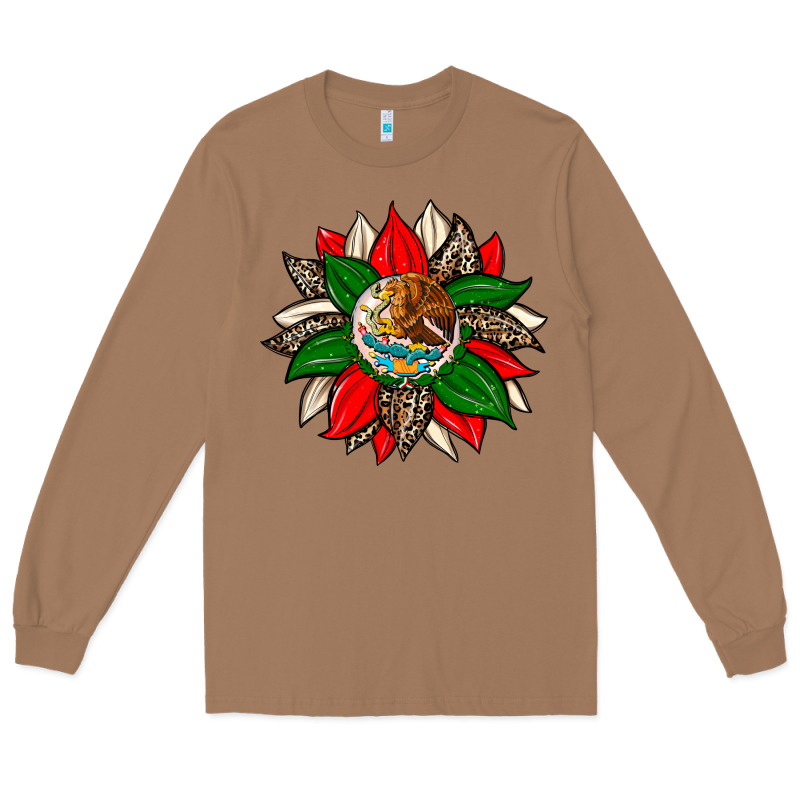 Mexican Flag Sunflower Long Sleeve Tee by Zillion Design Studio | Teevron