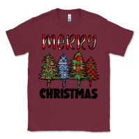 Burgundy merry christmas trees Classic Tee - RanaPortraitStore