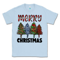 Dusty Blue merry christmas trees Classic Tee - RanaPortraitStore