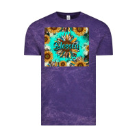 Cloud Purple blessed sunflowers Vintage Tee - RanaPortraitStore