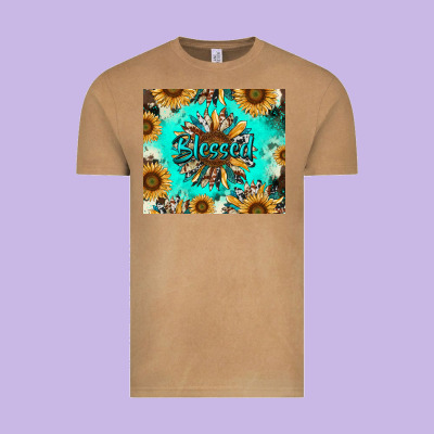 Vintage Tee blessed sunflowers