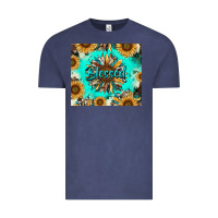 Vintage Denim blessed sunflowers Vintage Tee - RanaPortraitStore