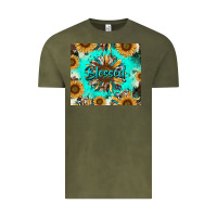 Vintage Olive blessed sunflowers Vintage Tee - RanaPortraitStore