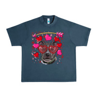 Midnight Navy Valentine's day  pitbull Urban Heavy Tee - RanaPortraitStore