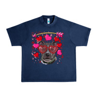 Navy Valentine's day  pitbull Urban Heavy Tee - RanaPortraitStore