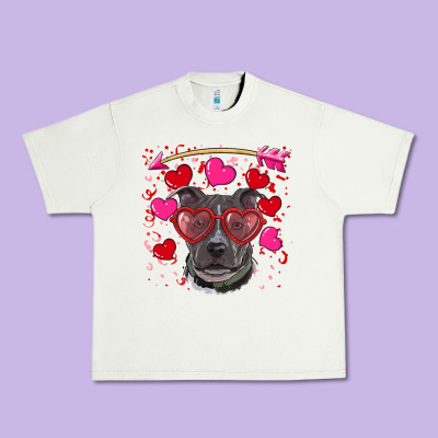 Valentine's Day  Pitbull Urban Heavy Tee Designed By Ranaportraitstore