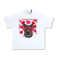 White Valentine's day  pitbull Urban Heavy Tee - RanaPortraitStore