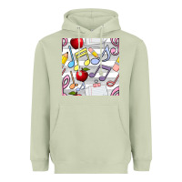 Matcha music class seamless pattern Heavyweight Hoodie - BundleAndBundleShop