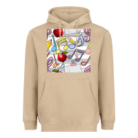 Mushroom music class seamless pattern Heavyweight Hoodie - BundleAndBundleShop