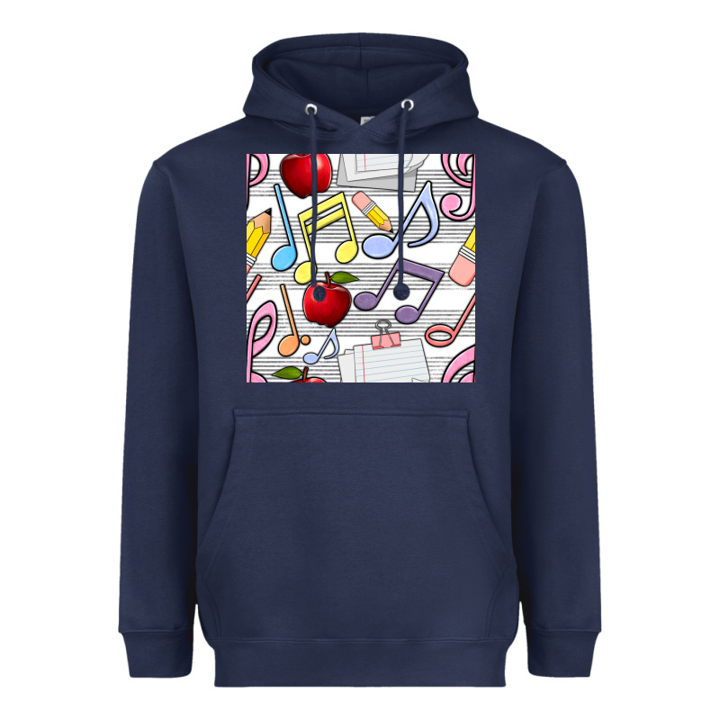 Music Class Seamless Pattern Heavyweight Hoodie by BundleAndBundleShop | Teevron