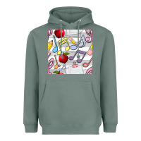 Sage music class seamless pattern Heavyweight Hoodie - BundleAndBundleShop