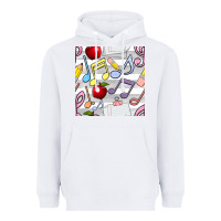 White music class seamless pattern Heavyweight Hoodie - BundleAndBundleShop