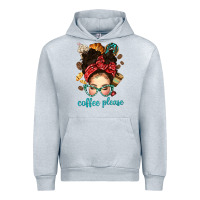 Heather Grey coffee please messy bun with coffee bean bbs Urban Hoodie - BundleAndBundleShop