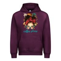 Mauve Wine coffee please messy bun with coffee bean bbs Urban Hoodie - BundleAndBundleShop