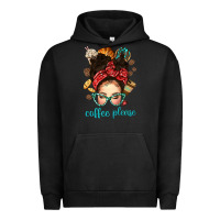 Pigment Black coffee please messy bun with coffee bean bbs Urban Hoodie - BundleAndBundleShop