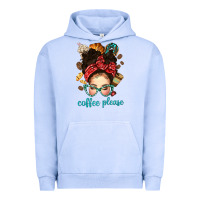 Pigment Grape Ice coffee please messy bun with coffee bean bbs Urban Hoodie - BundleAndBundleShop