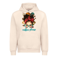 Sandshell coffee please messy bun with coffee bean bbs Urban Hoodie - BundleAndBundleShop