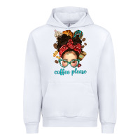 White coffee please messy bun with coffee bean bbs Urban Hoodie - BundleAndBundleShop