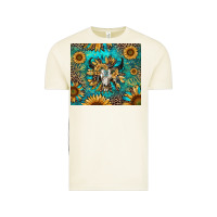 Vintage Arctic bull skull sunflowers Vintage Tee - RanaPortraitStore