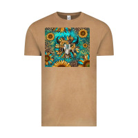 Bull Skull Sunflowers Vintage Tee | Teevron