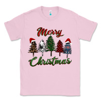 Bubblegum Pink merry christmas trees Classic Tee - RanaPortraitStore