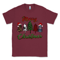 Burgundy merry christmas trees Classic Tee - RanaPortraitStore
