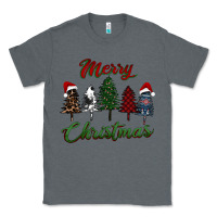 Charcoal Heather merry christmas trees Classic Tee - RanaPortraitStore