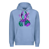 Colony Blue purple and green anal cancer with boxing gloves na Premium Hoodie - NancyCooperArtShop