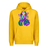 Lemon purple and green anal cancer with boxing gloves na Premium Hoodie - NancyCooperArtShop
