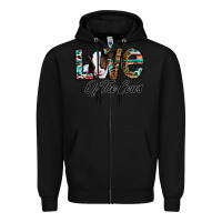 Black love of the cows Zipper Hoodie - CowhideDigitalArt