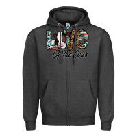 Charcoal Heather love of the cows Zipper Hoodie - CowhideDigitalArt