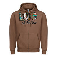 Chestnut love of the cows Zipper Hoodie - CowhideDigitalArt