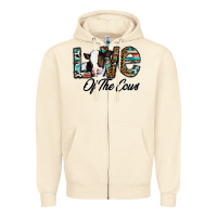 Sandshell love of the cows Zipper Hoodie - CowhideDigitalArt