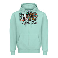 Seafoam love of the cows Zipper Hoodie - CowhideDigitalArt