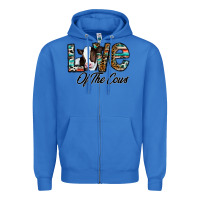 True Royal love of the cows Zipper Hoodie - CowhideDigitalArt